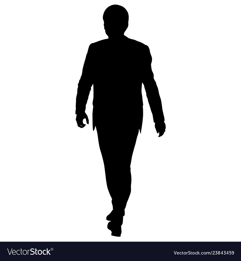 Silhouette businessman man in suit on a white