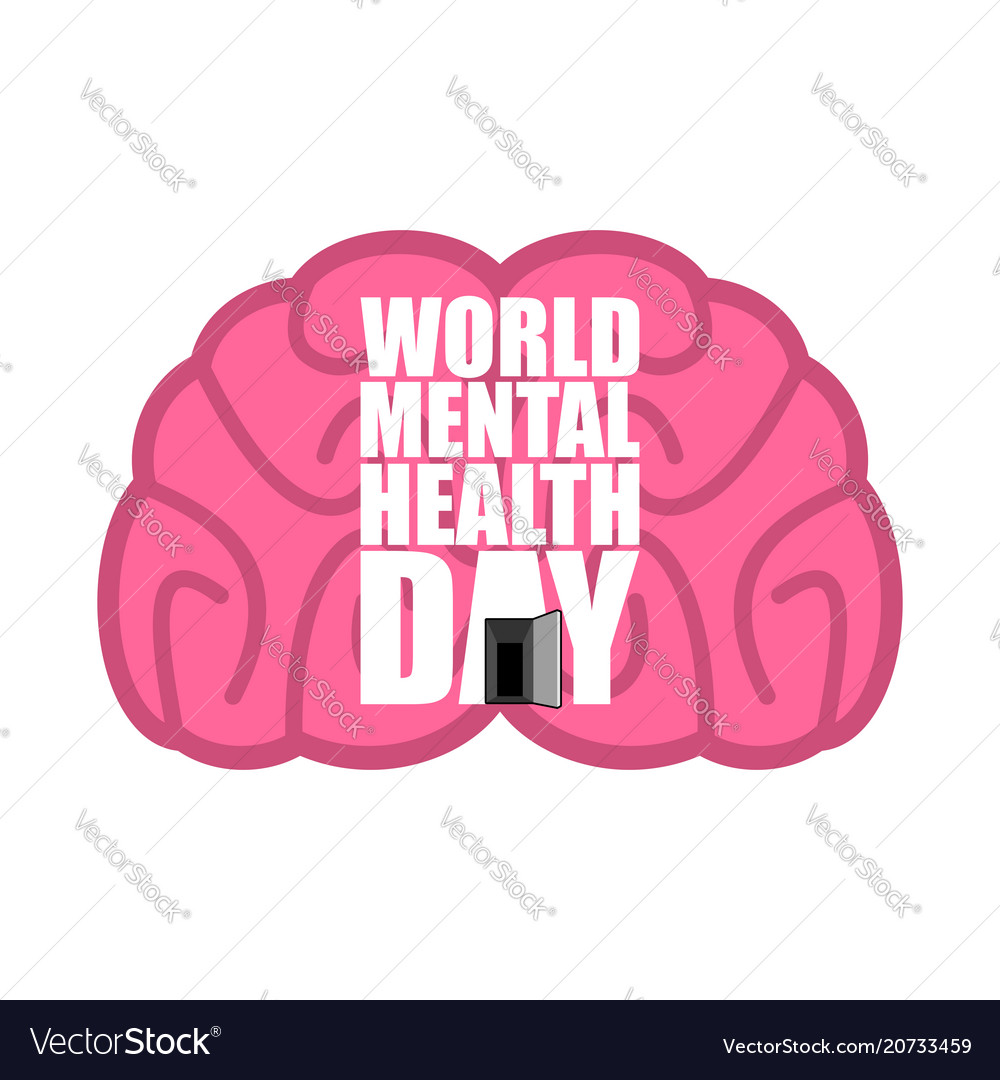 World mental health day emblem symbol of human