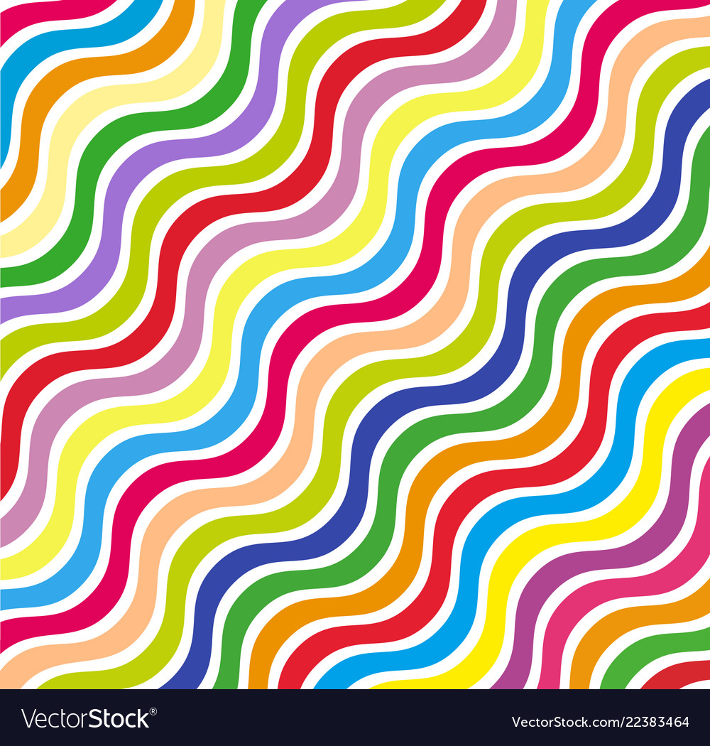 Abstract color wavy background line pattern Vector Image