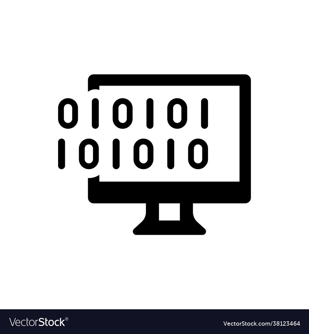 Binary encryption icon eps file Royalty Free Vector Image