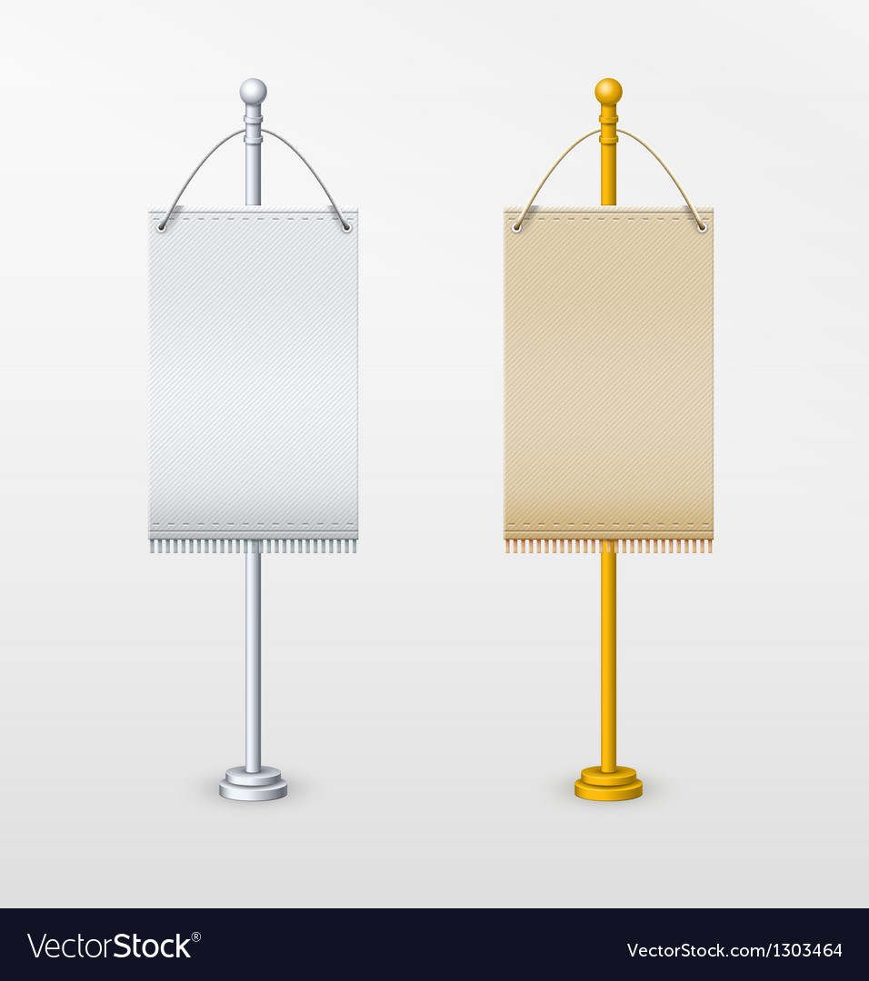 Blank Banner Flag For Designers Royalty Free Vector Image