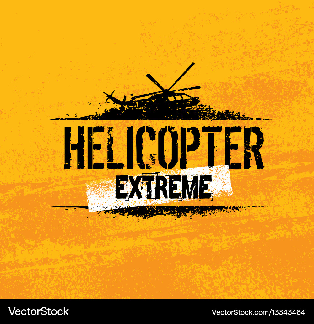 Helicopter Extreme Ride Creative Banner Royalty Free Vector