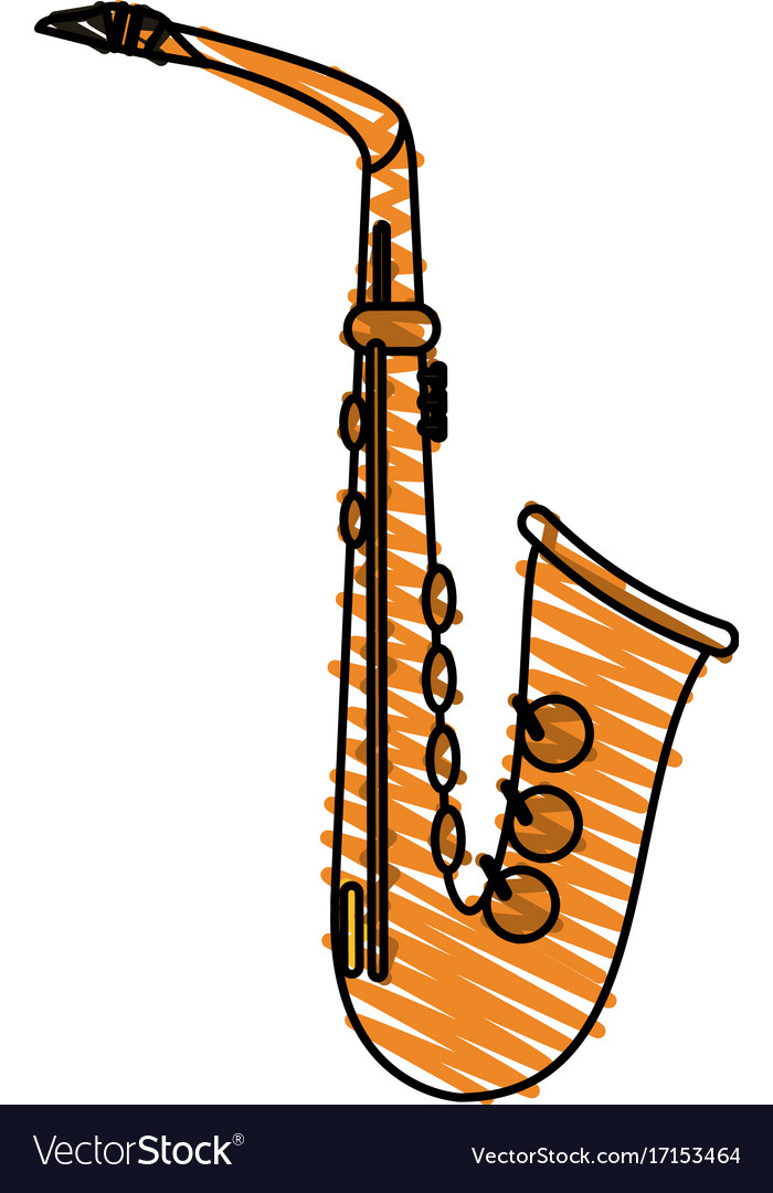 Isolated saxophone design Royalty Free Vector Image