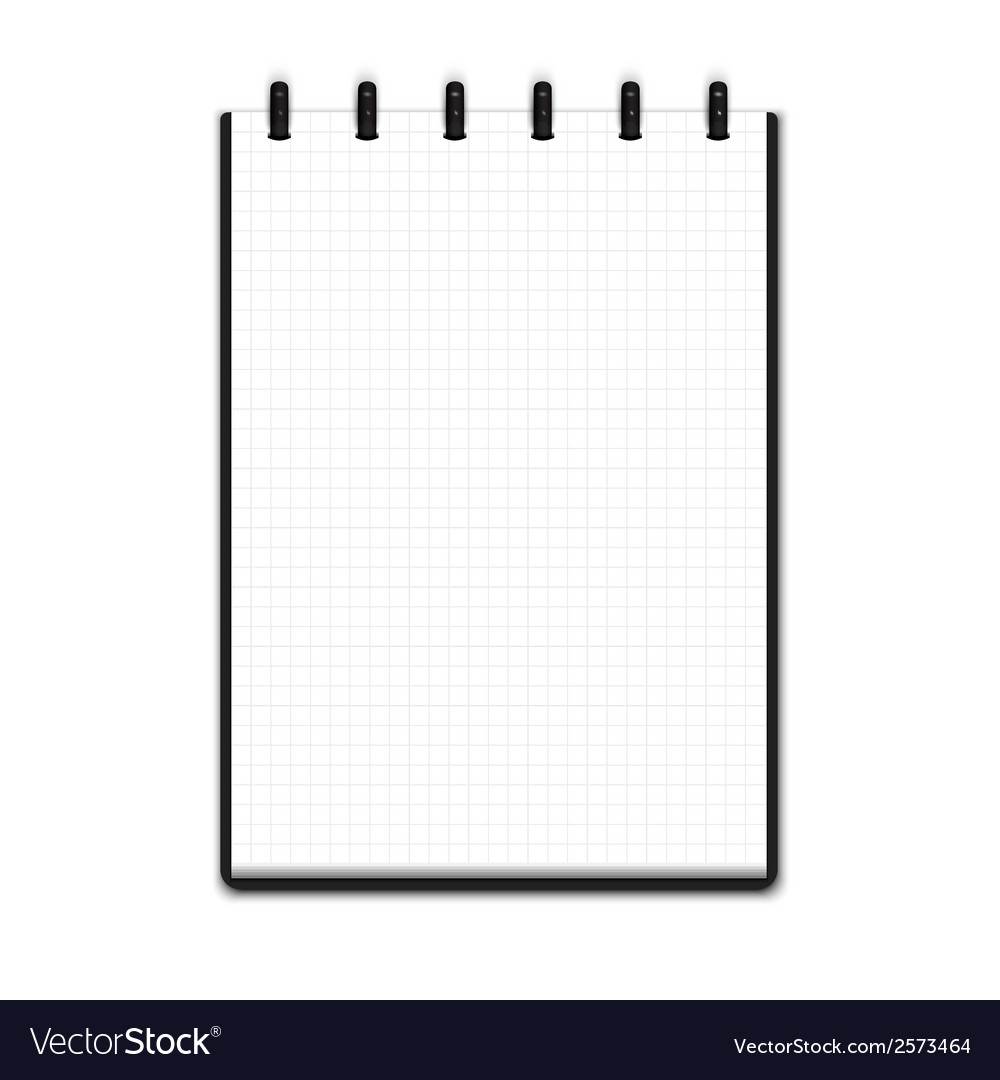 Realistic Blank Notepad Royalty Free Vector Image