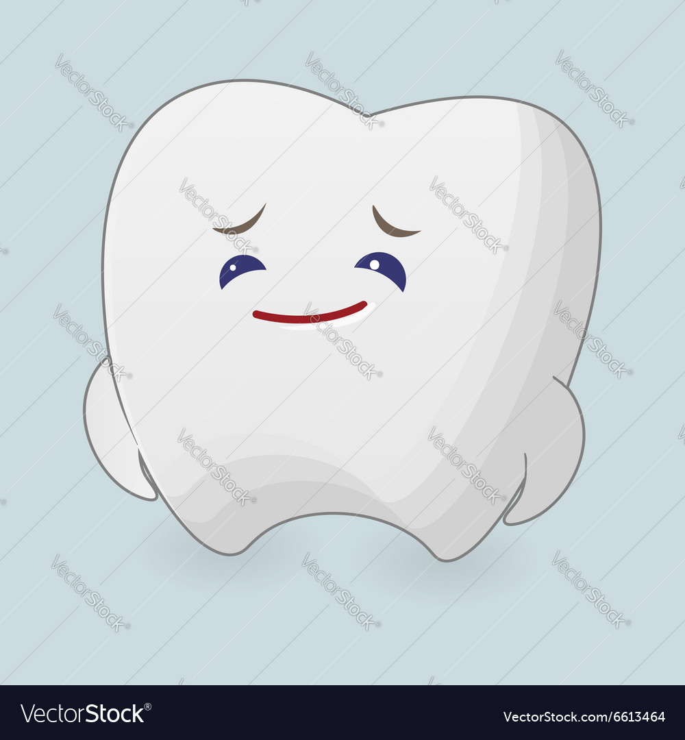 Sad tooth Royalty Free Vector Image - VectorStock