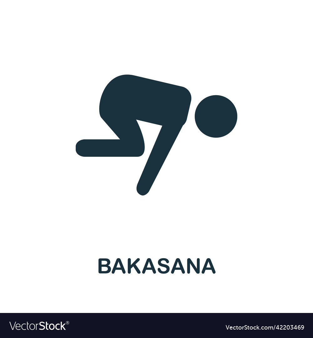 Bakasana icon simple element from yoga collection