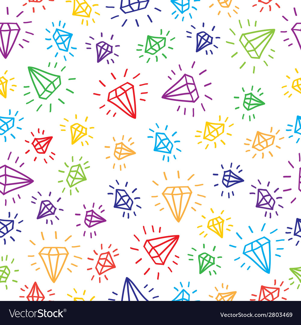 Cartoon diamond seamless background template