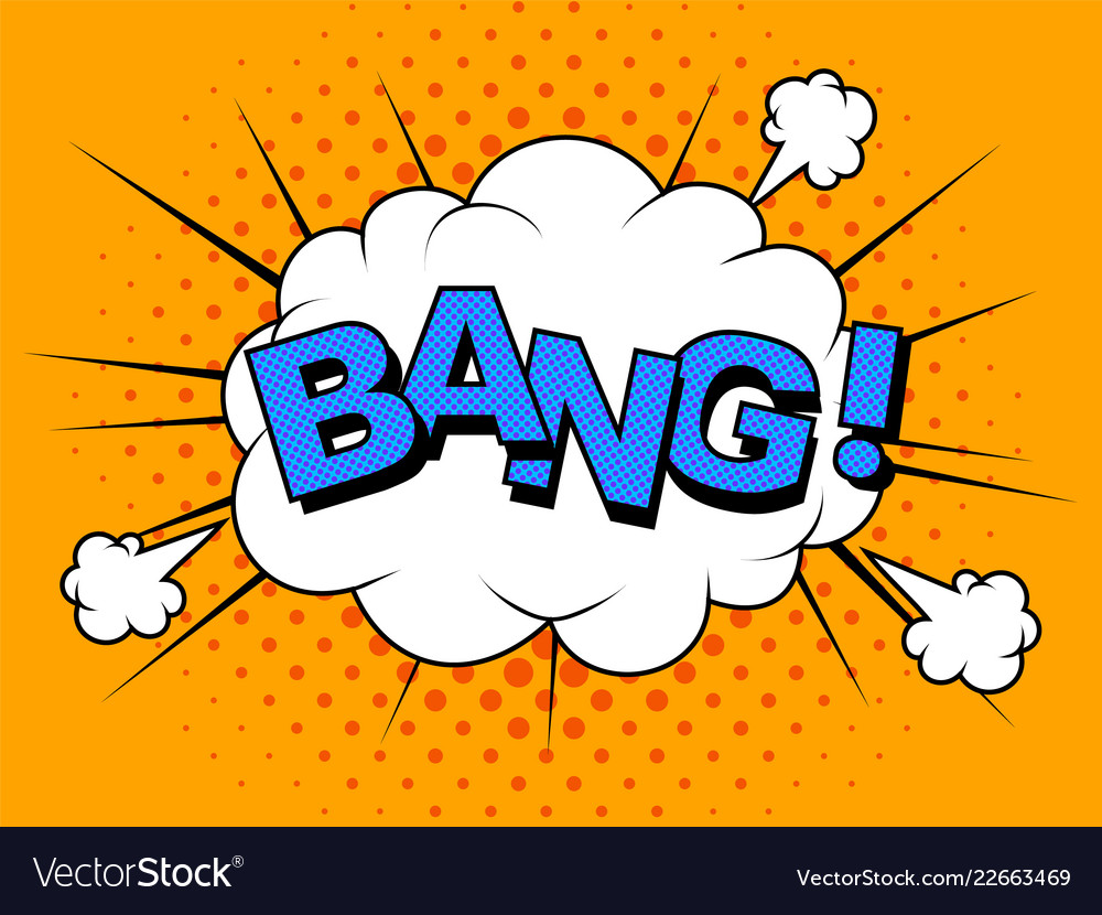 Comics bang comic cartoon Royalty Free Vector Image