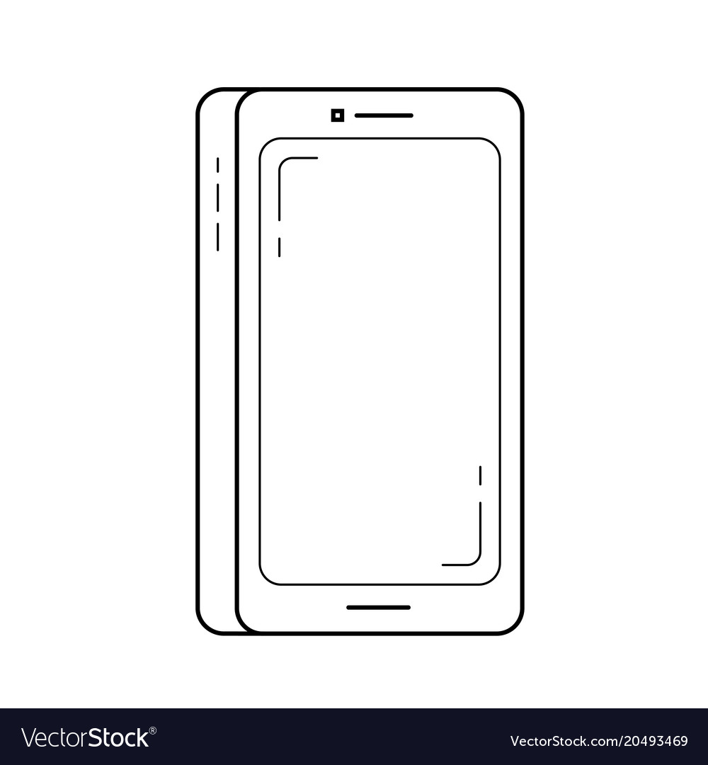 Mobile phone line icon