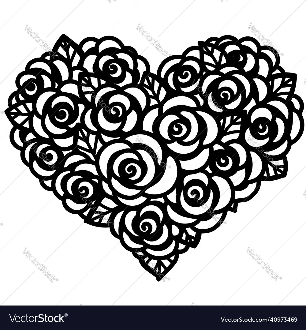 Rose heart Royalty Free Vector Image - VectorStock