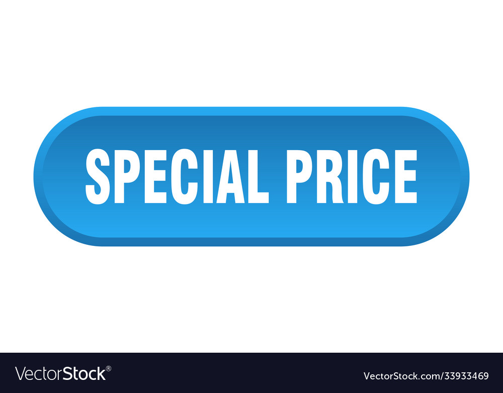 Special price button rounded sign on white