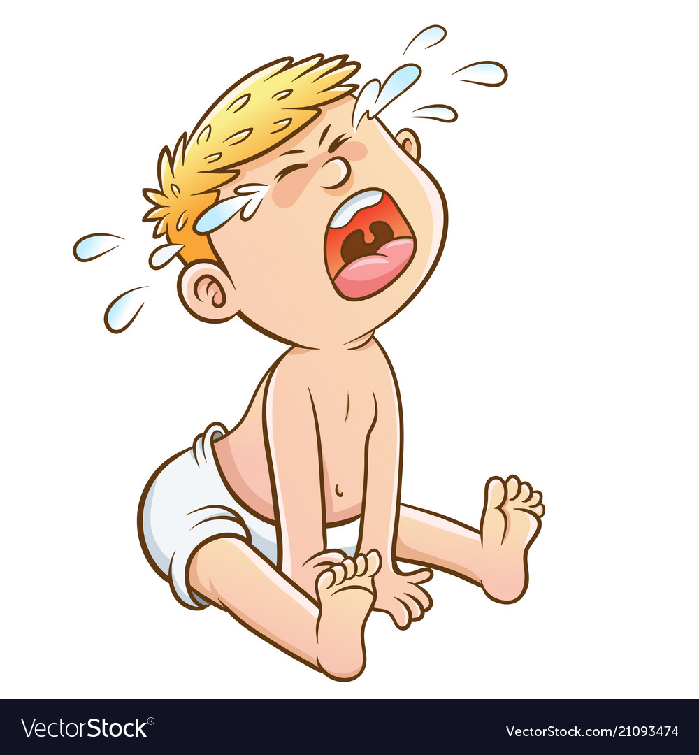 baby boy crying cartoon