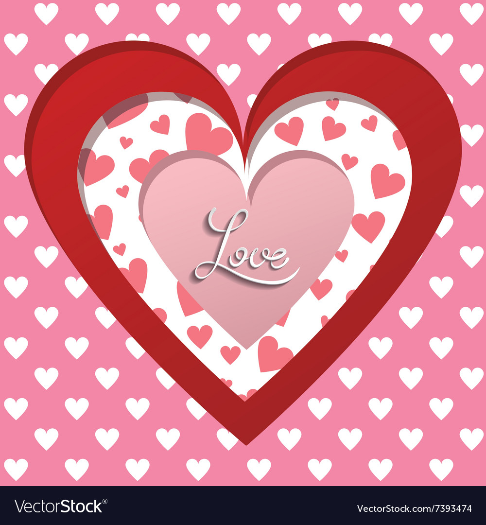 Cutted heart background Royalty Free Vector Image