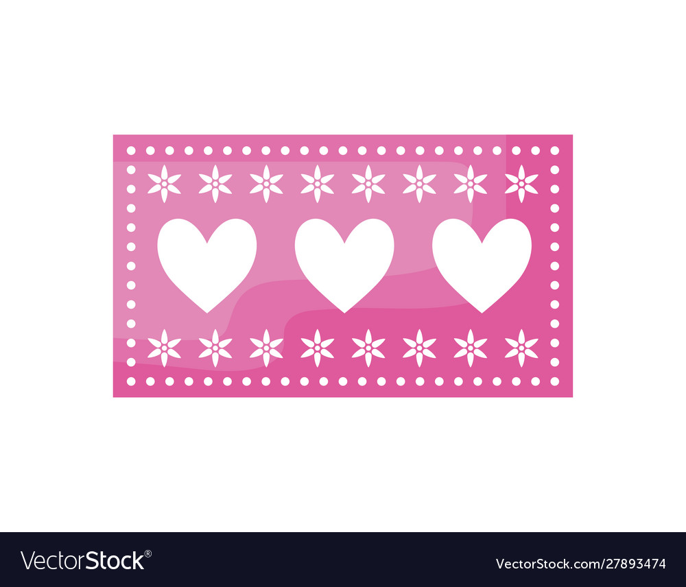 Mexican decorative wreath on white background Vector Image