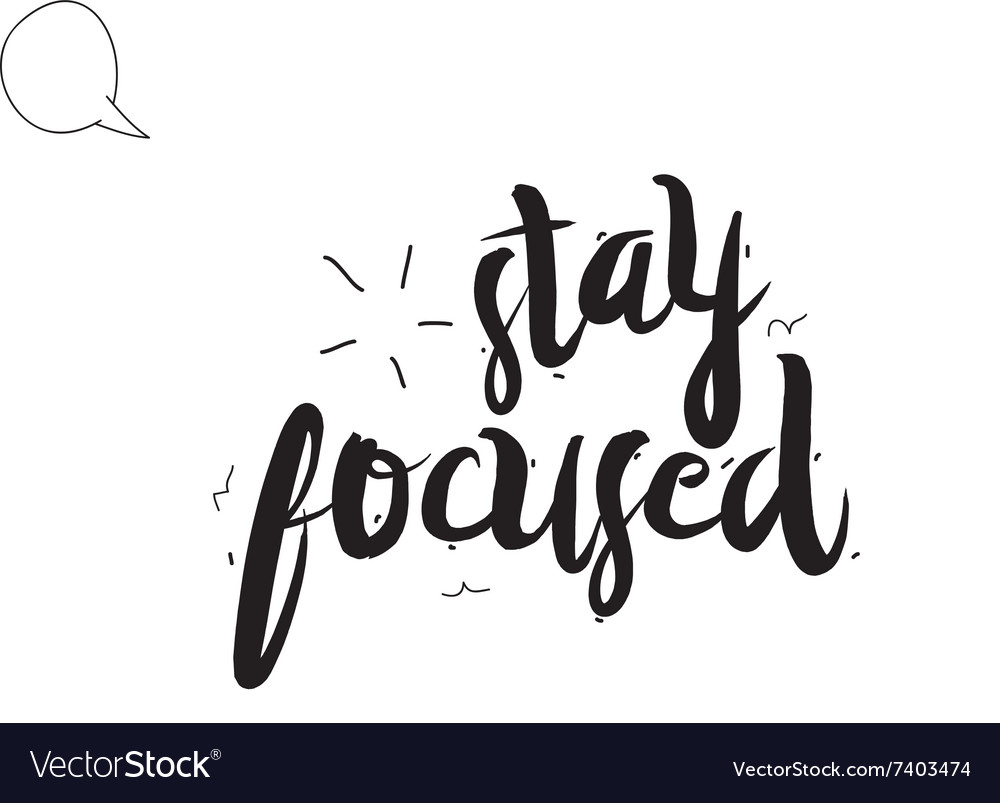 Stay focused greeting card with modern Royalty Free Vector