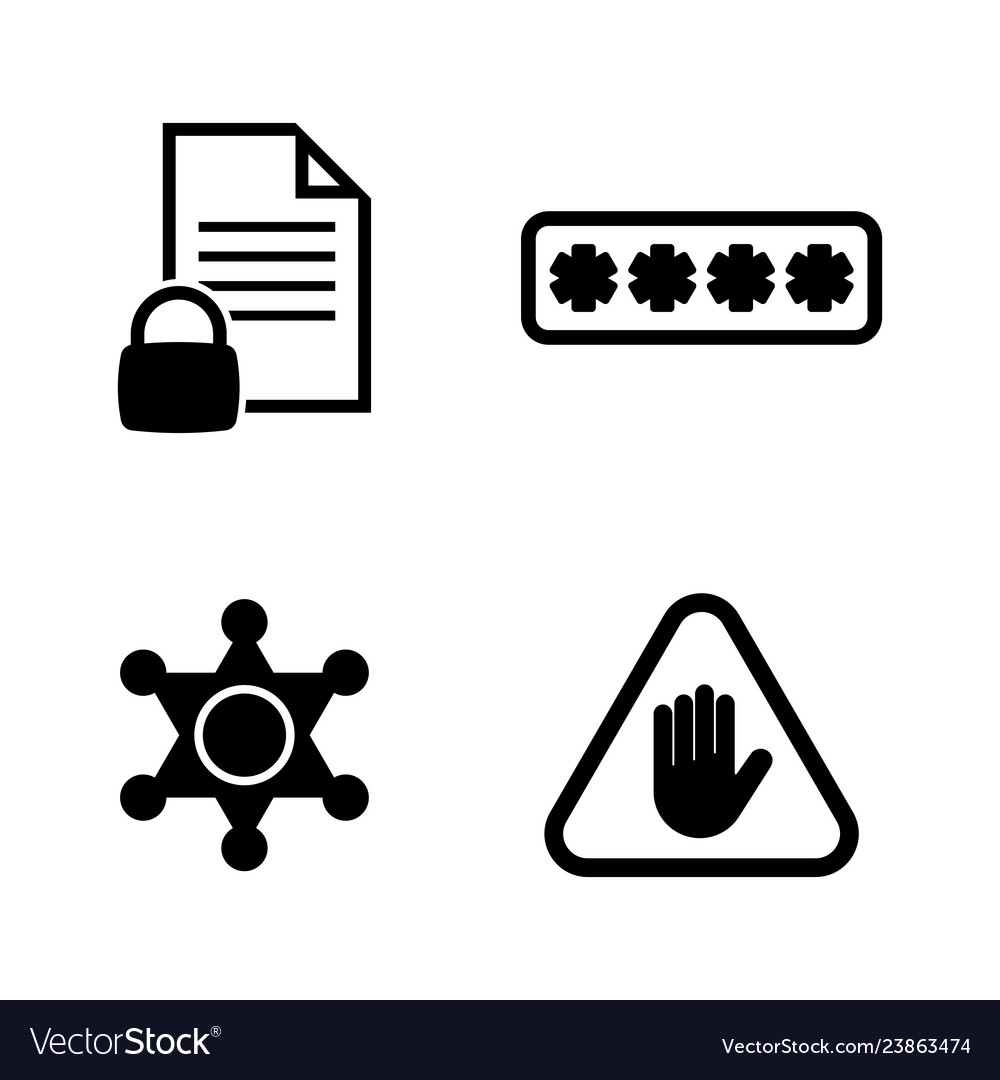 Top elektronische Sicherheit einfache verwandte Symbole