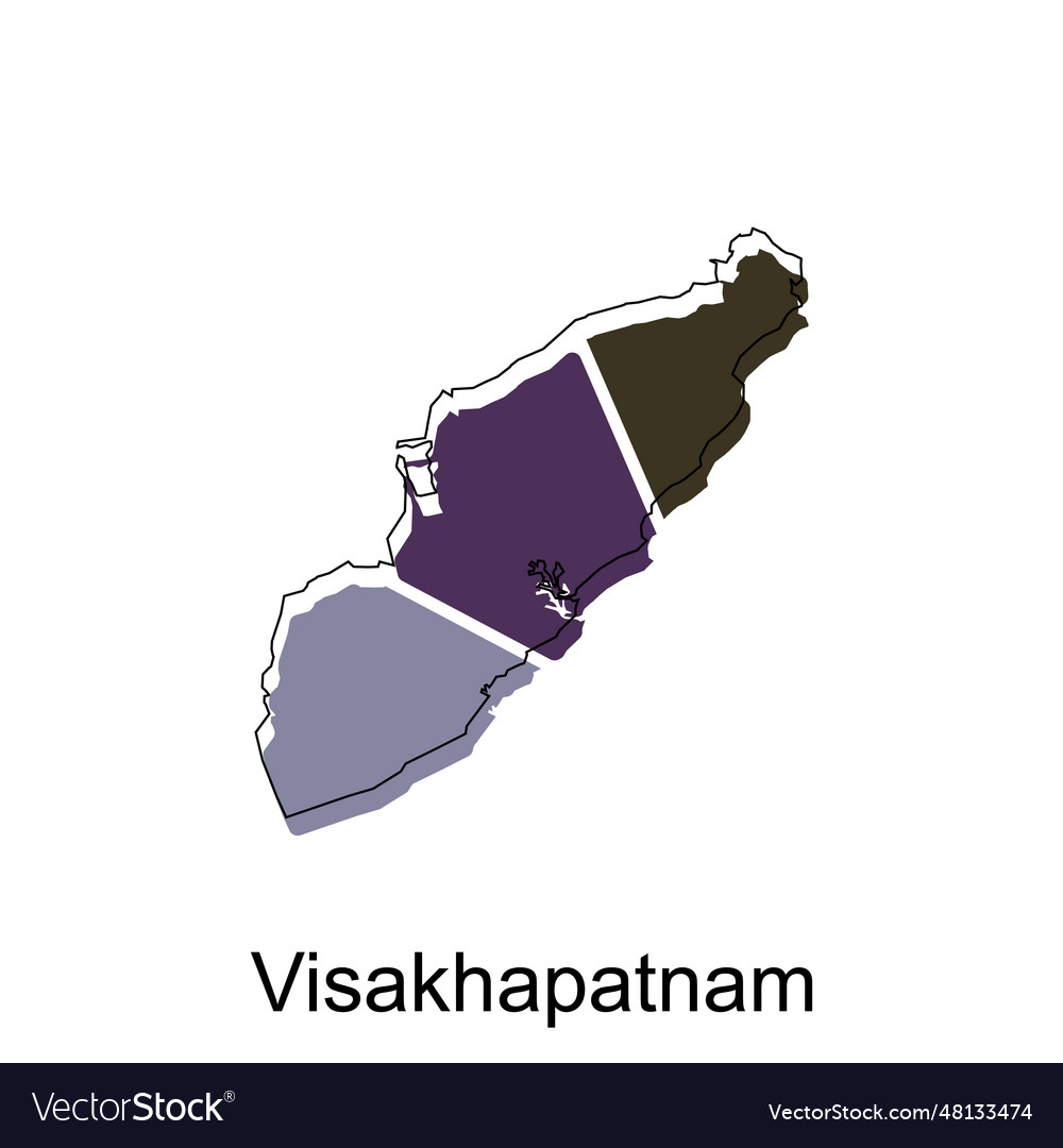 Visakhapatnam map map of the india country Vector Image