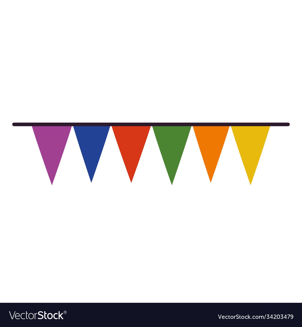 Banner pennant flat style icon design