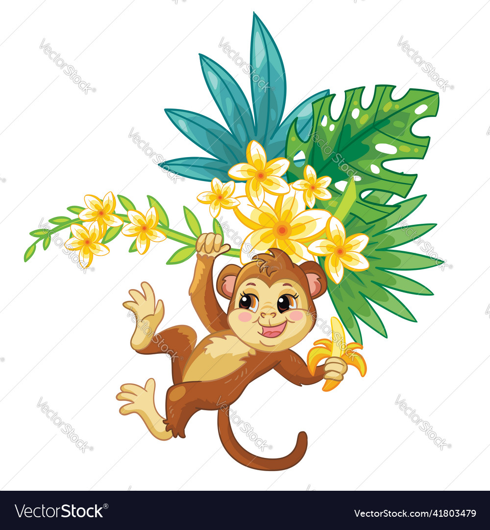 Cute cartoon monkey