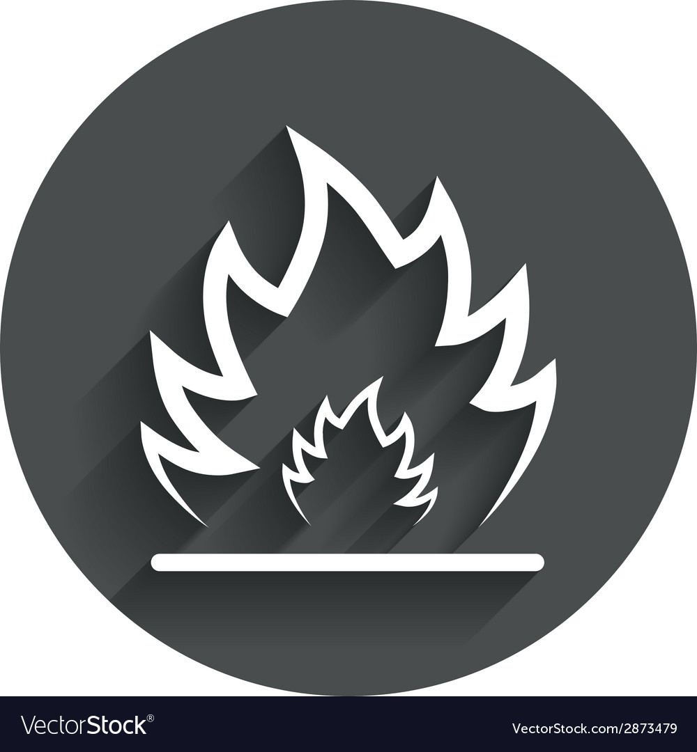 Fire flame sign icon heat symbol Royalty Free Vector Image