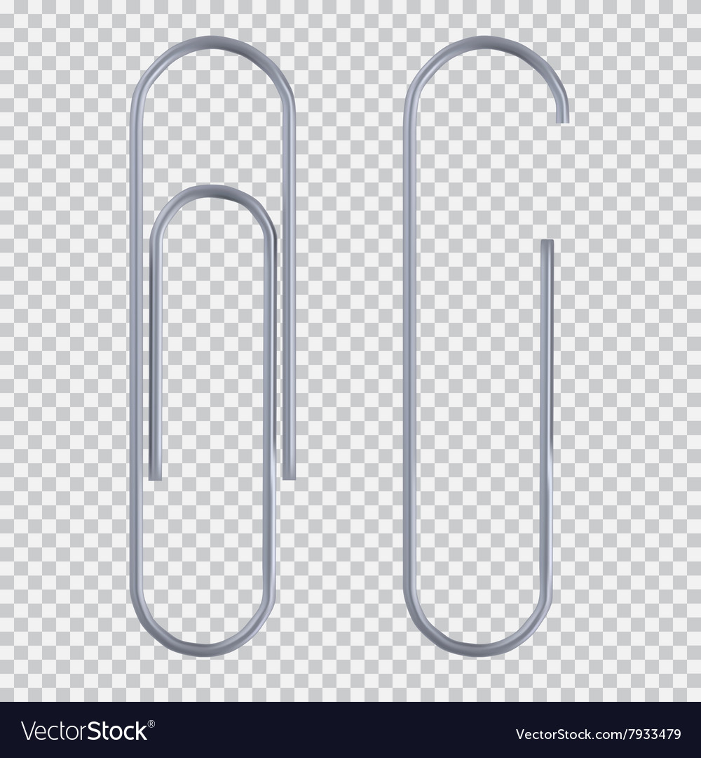 Realistic paper clip Royalty Free Vector Image