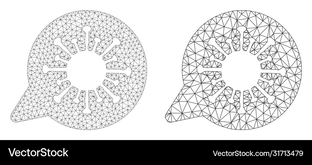 Viral message icon - triangular mesh Royalty Free Vector