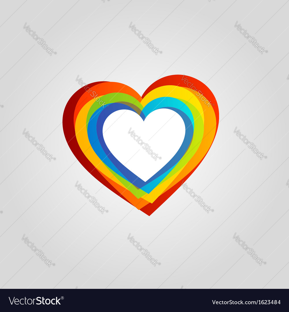 Background with colorful hearts Royalty Free Vector Image