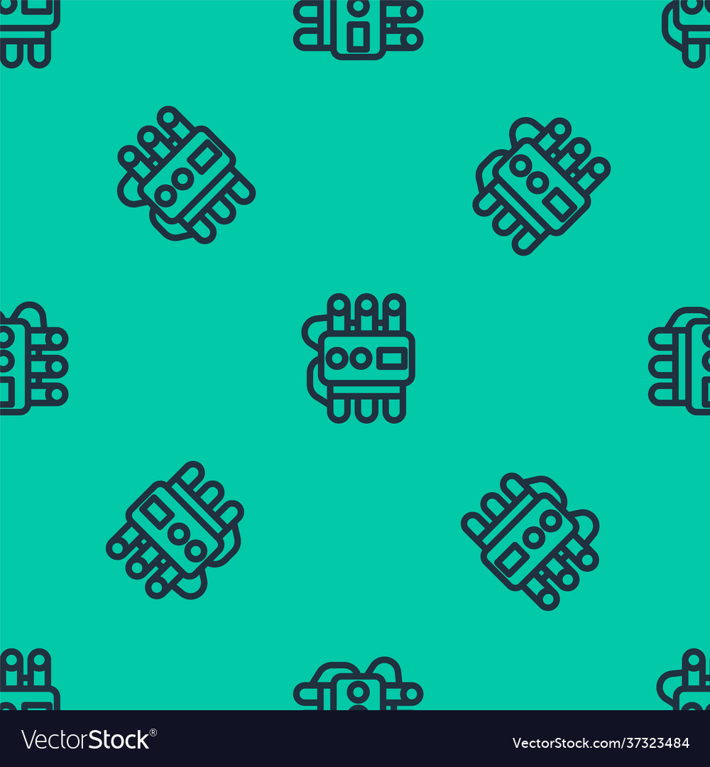 Blue Line Detonate Dynamite Bomb Stick And Timer Vector Image Blue Line Detonate Dynamite Bomb Stick And Timer Vector Image