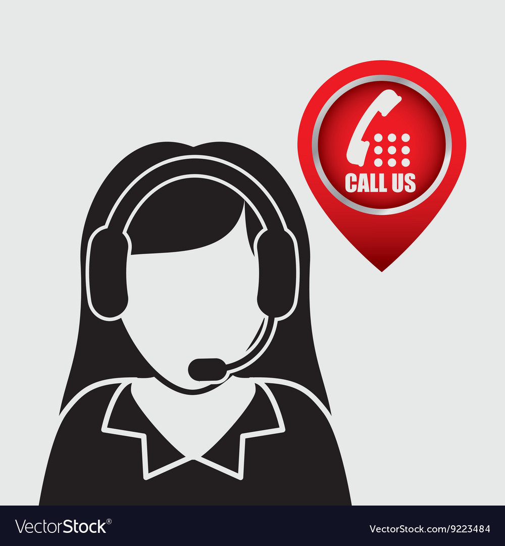 Call center design customer service icon