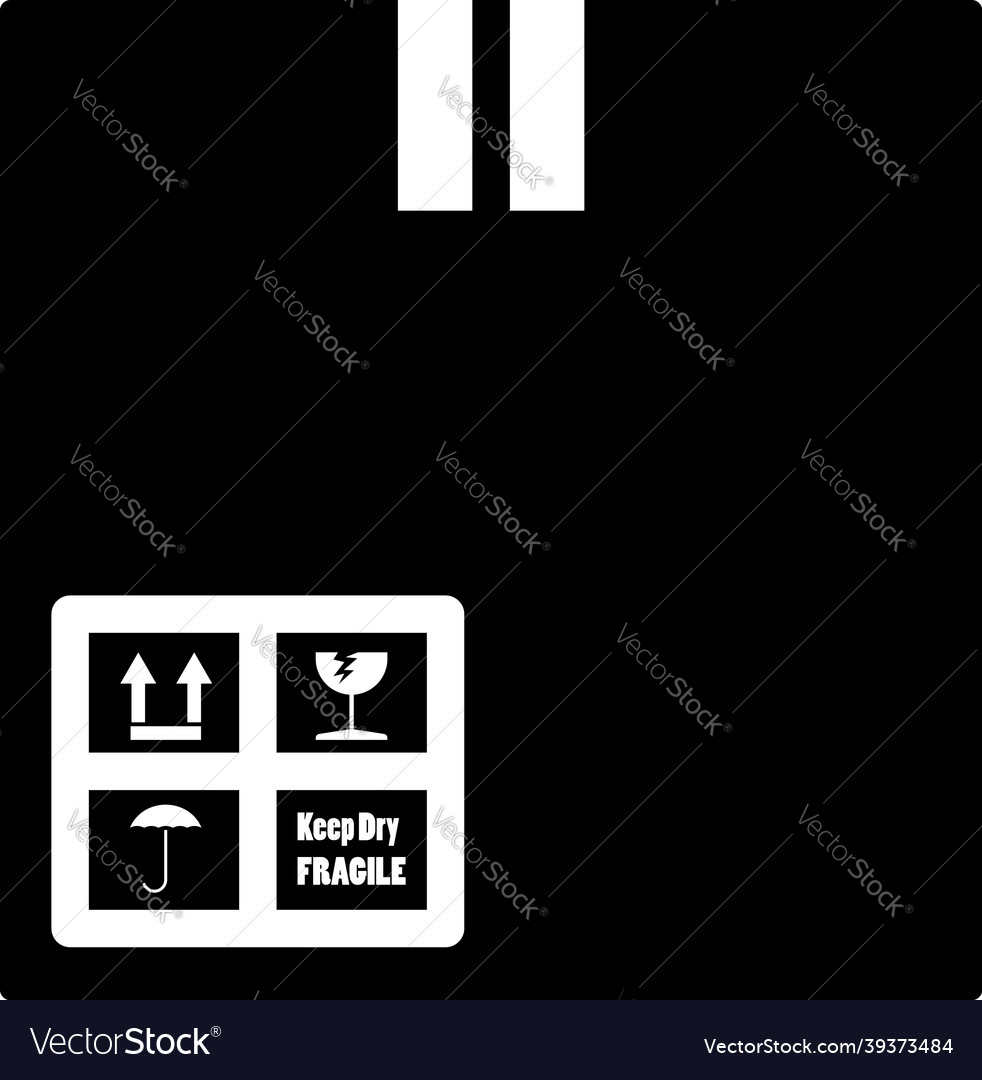 Cardboard package box icon Royalty Free Vector Image