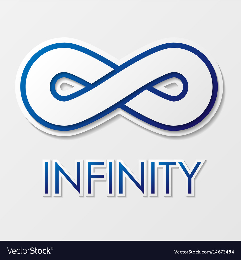 Infinity symbol with text Royalty Free Vector Image