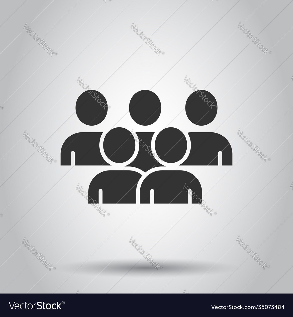 People communication icon in flat style Royalty Free Vector