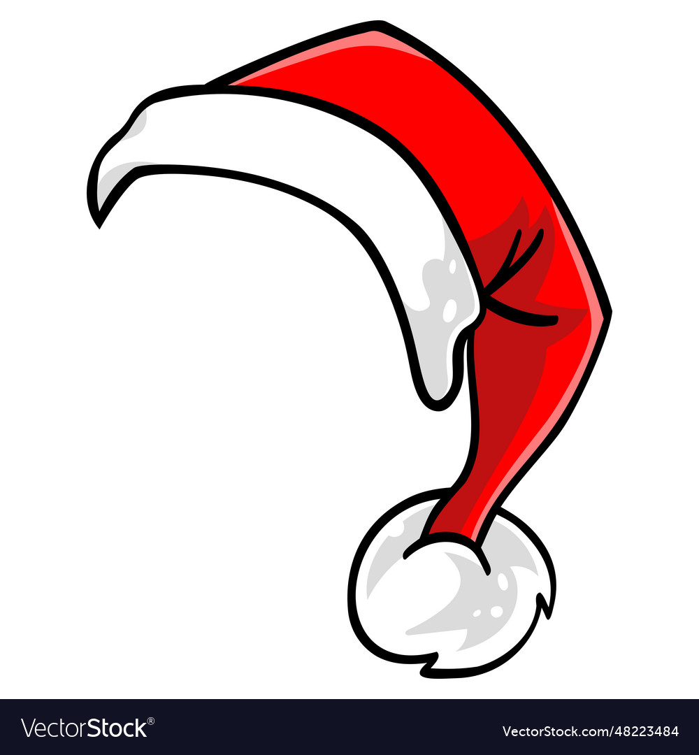 Santa Hat Cartoon Drawing Royalty Free Vector Image