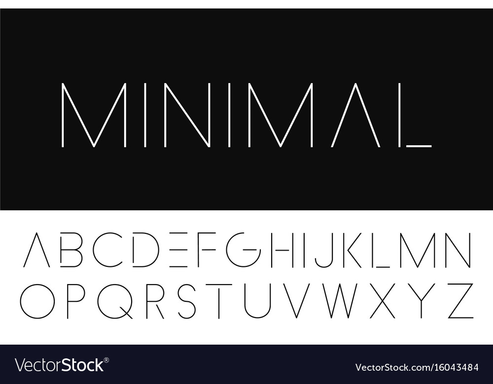 Stylish minimalist english alphabet font for your Vector Image