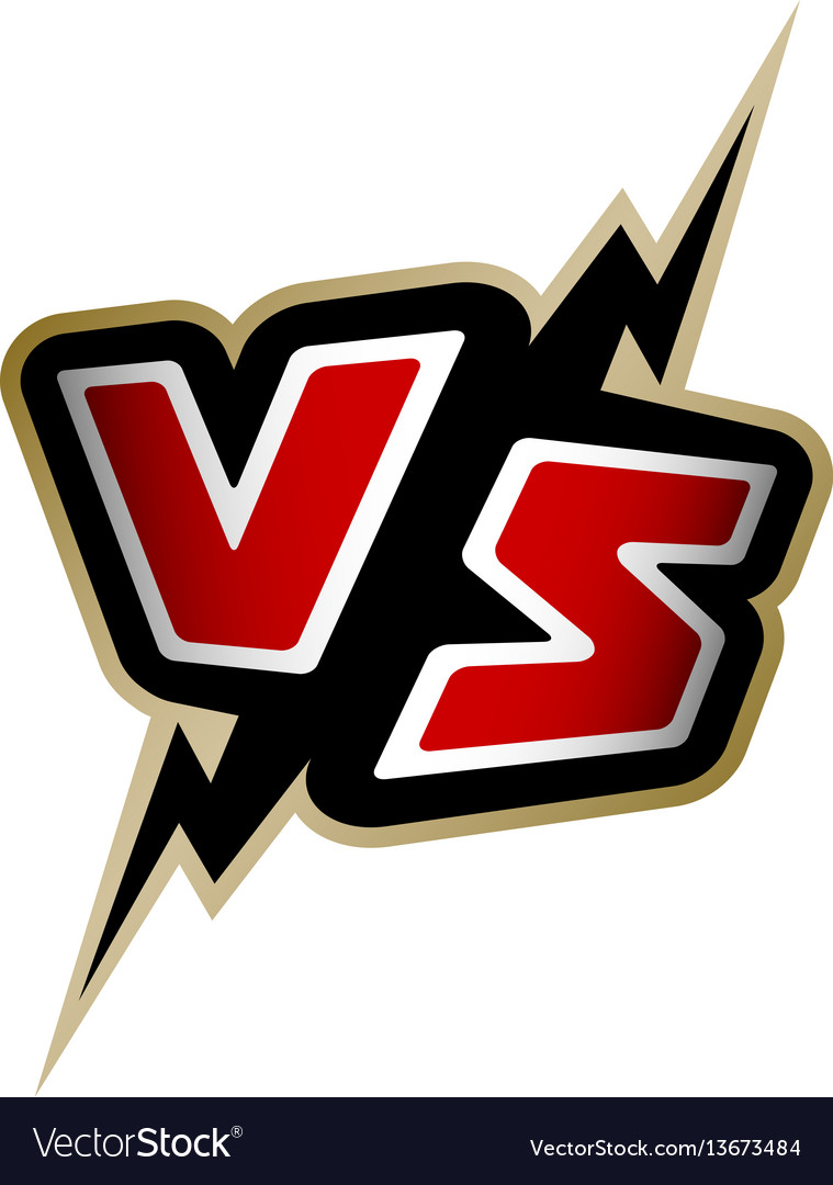 Download Versus letters vs logo Royalty Free Vector Image