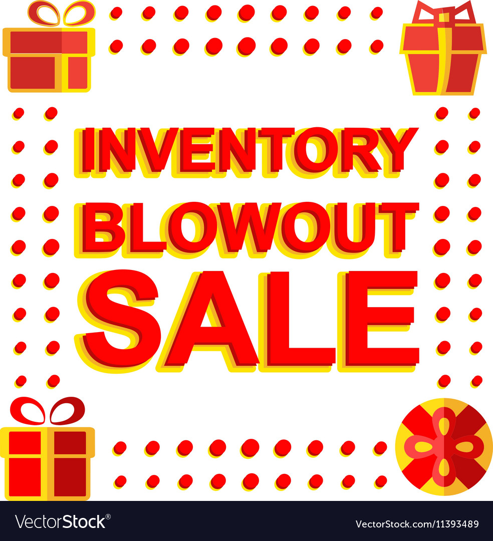 Big winter sale poster with inventory blowout