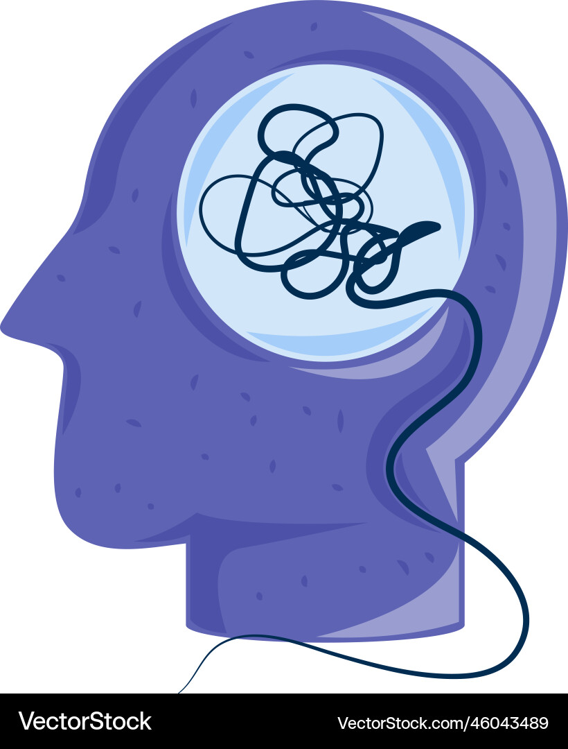 Mental health concept Royalty Free Vector Image
