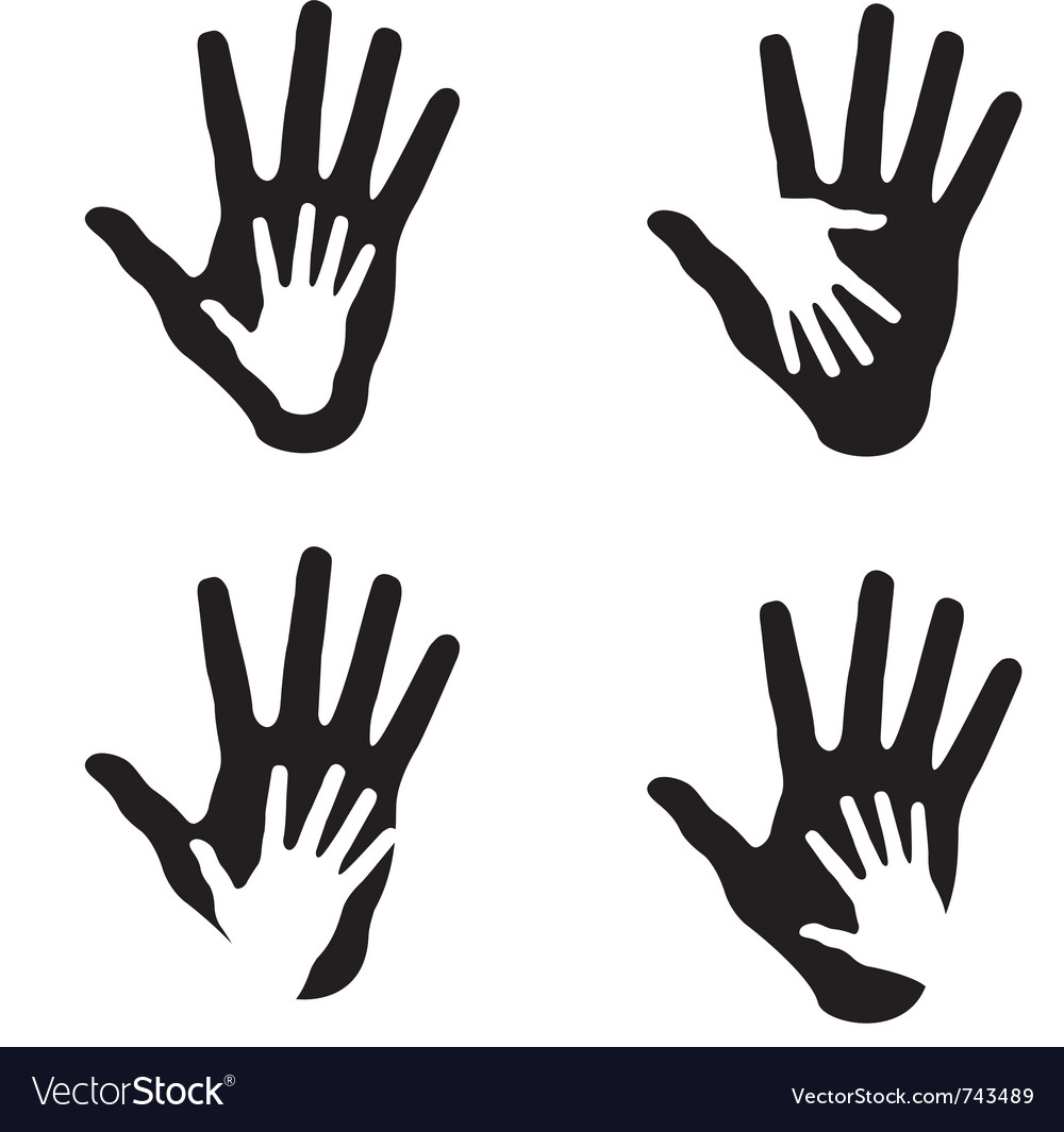 Set Helping Hands Royalty Free Vector Image Vectorstock