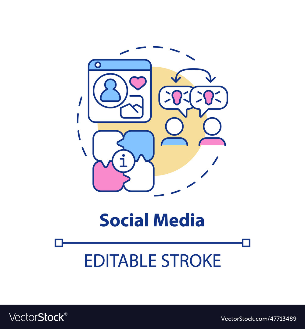 Social media concept icon