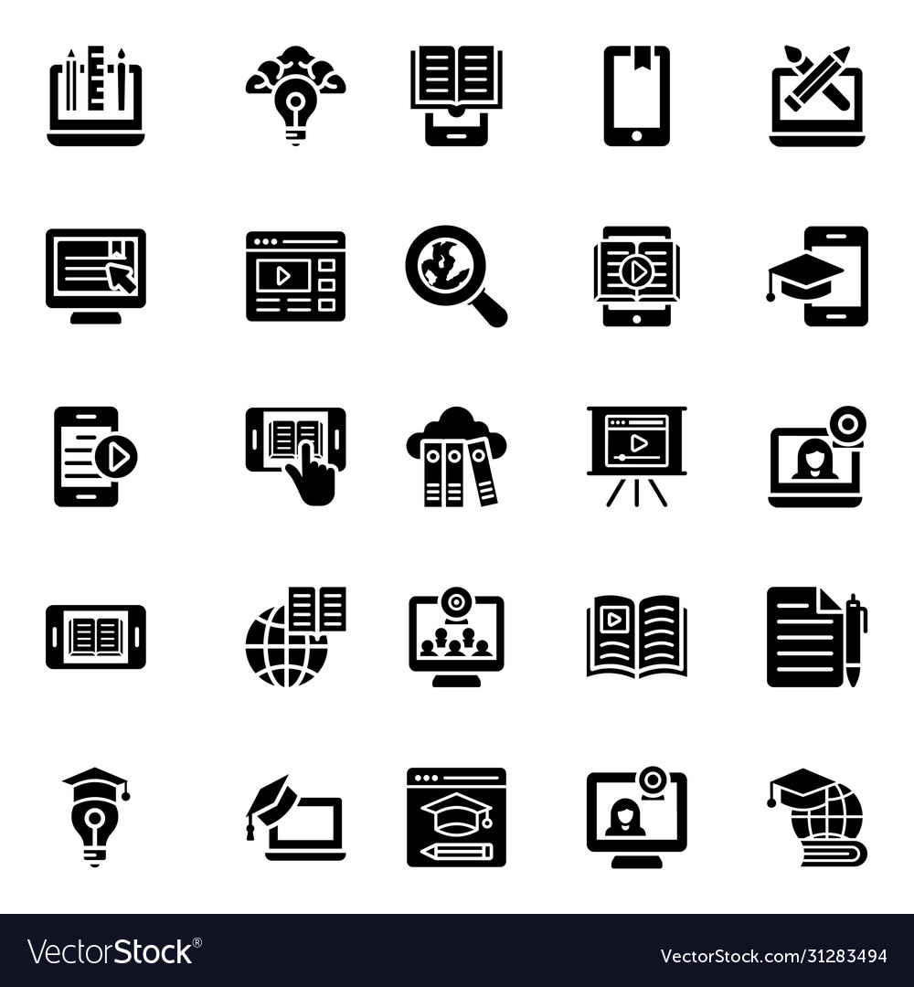 Online learning glyph set