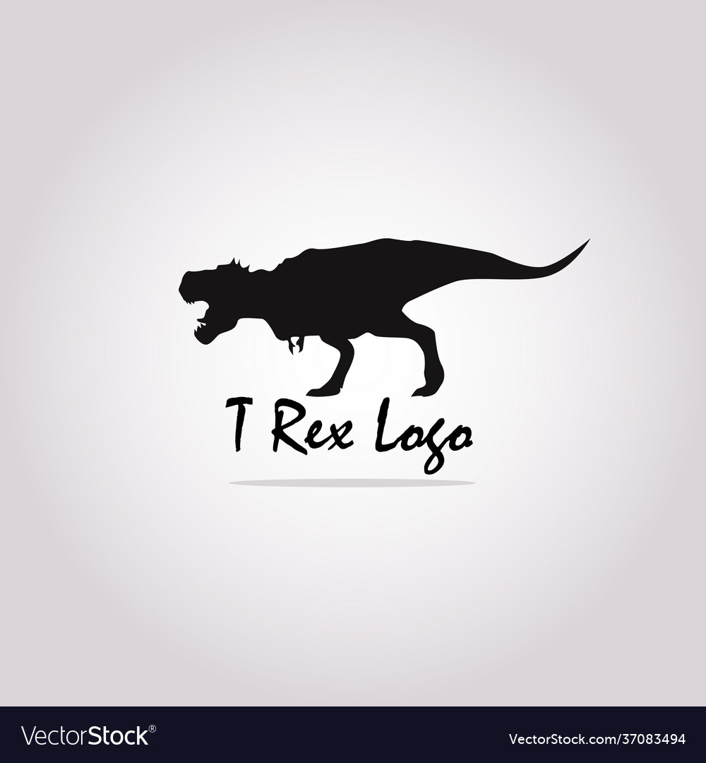 T rex logo design template Royalty Free Vector Image