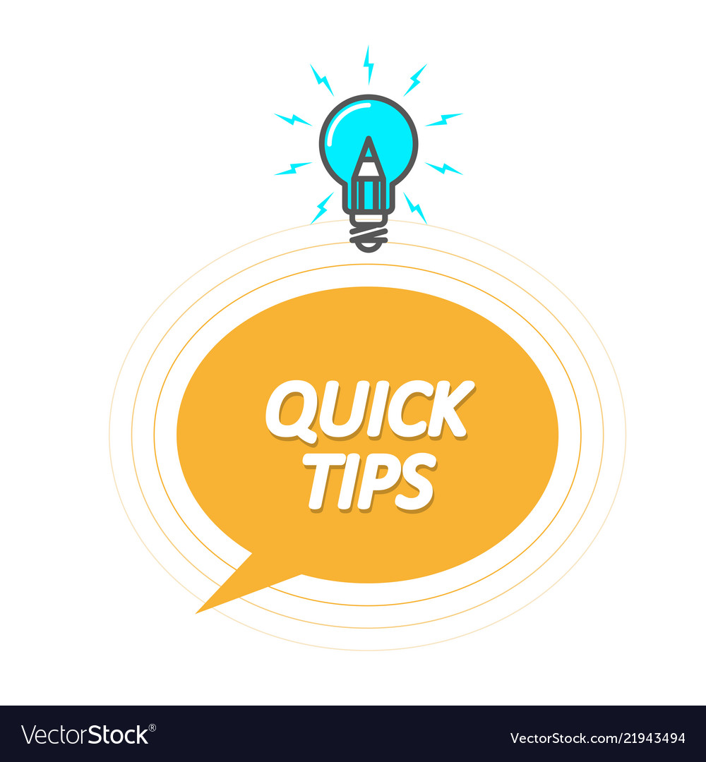 Tips and tricks symbol - quick tips icon with Vector Image