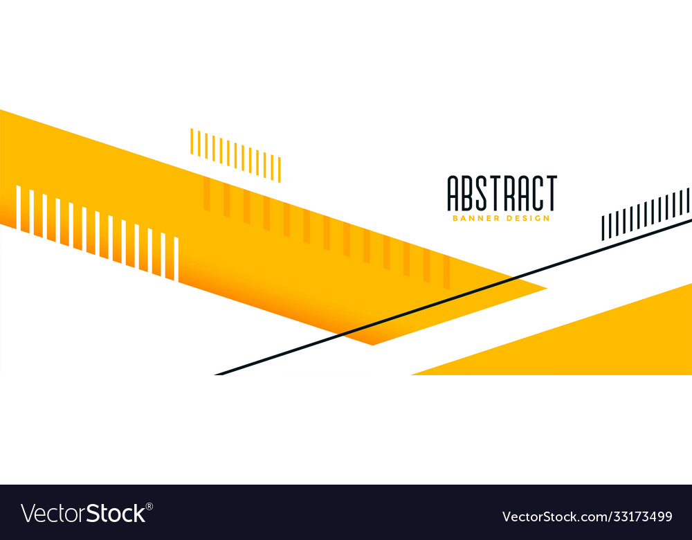 Abstrakte gelbe geometrische Banner im memphis-Stil