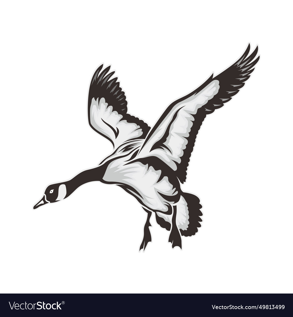 Canadian goose logo image Royalty Free Vector Image