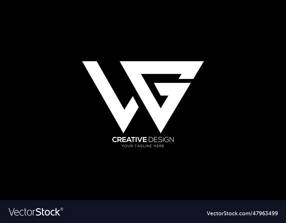 Creative Letter Design L W G Elegant Logo Vector Image