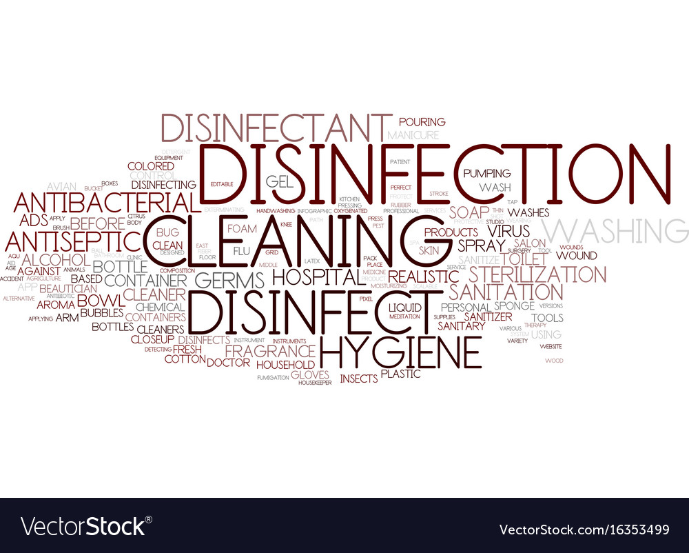 Disinfect Word Cloud Concept Royalty Free Vector Image