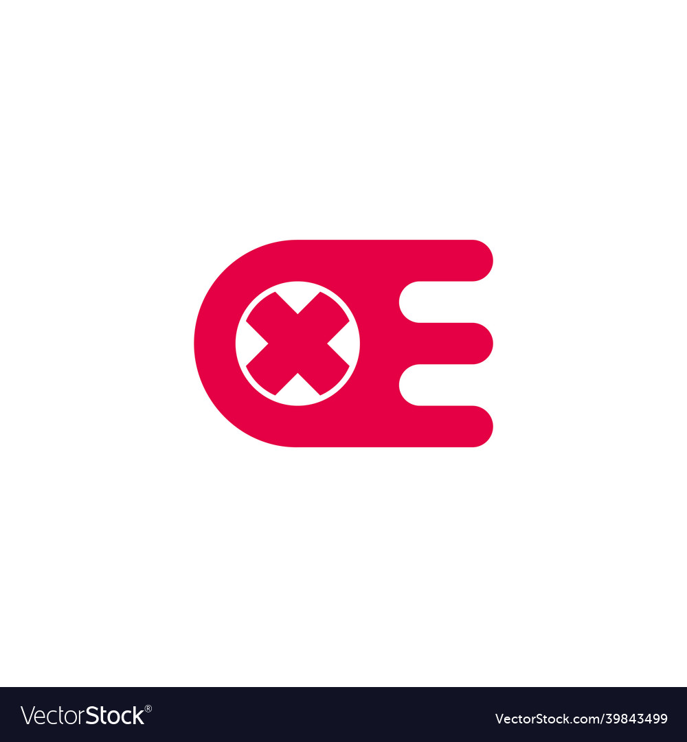 Letter ex simple geometric logo