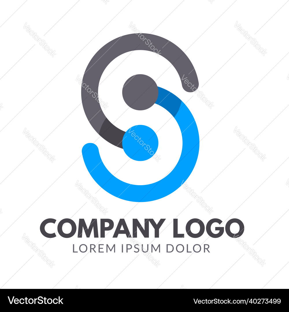 Logo s gradient template Royalty Free Vector Image