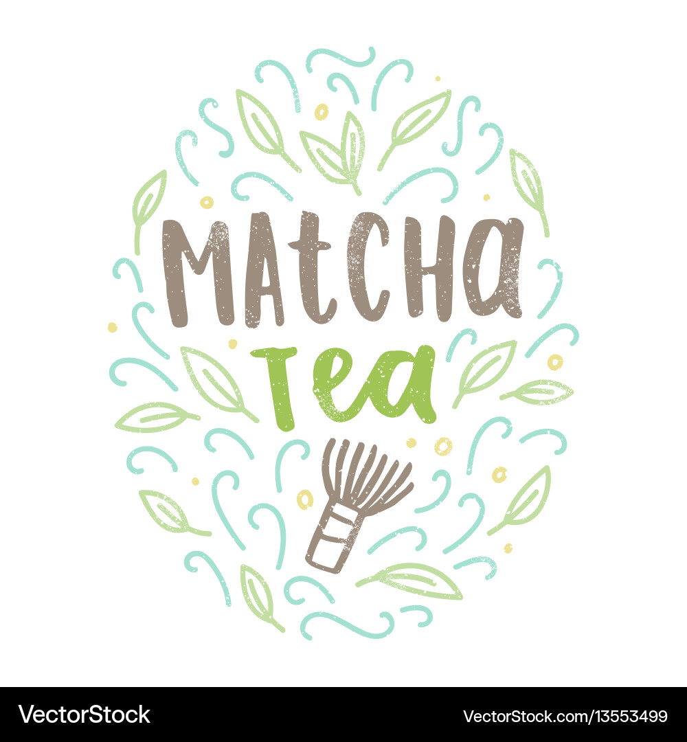 Matcha Rotulo Matcha tea label Royalty Free Vector Image - VectorStock