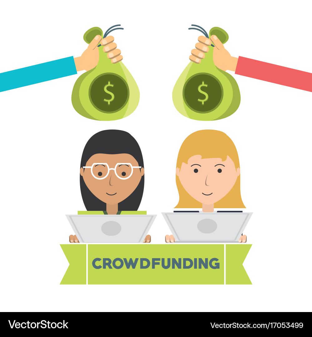 People project to financial business support Vector Image